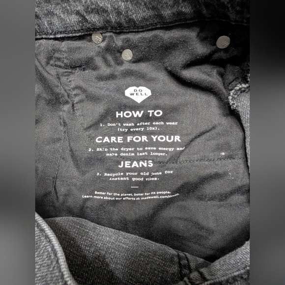 Madewell Faded Black The Perfect Jean Shorts High Waist Distressed Raw Hem 27 - Picture 6 of 9